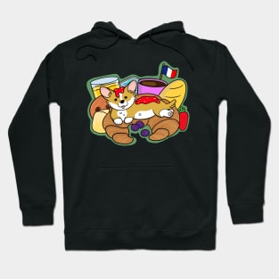 French Breakfast Corgi Hoodie